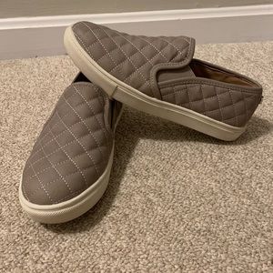 Steve Madden Taupe Slip Ons